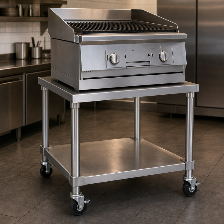 Product image #3 for Steakhouse 60-Inch Stainless Steel Equipment Stand with Undershelf and Legs