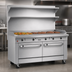 Thumbnail image #3 for Southbend Platinum Heavy Duty 48-Inch Gas Sectional Range with Full-Width Thermostatic Griddle and Dual Cabinet Base