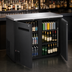 Thumbnail image #3 for Omcan USA 2-Section Reach-In Refrigerated Back Bar Cooler, 48.8-Inch Wide, Side-Mounted Self-Contained, Solid Doors, Stainless Steel Top