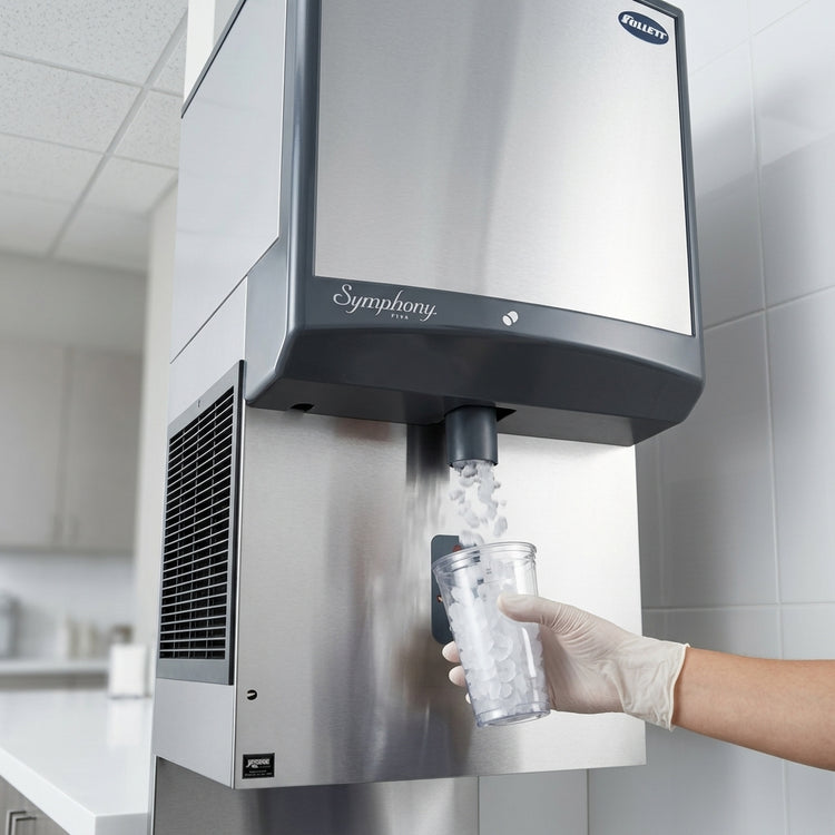 Product image #2 for Follett Symphony Plus 25HI414A-SI-00 Wall Mount Ice-Only Dispenser with 425 lb. Chewblet Ice Production