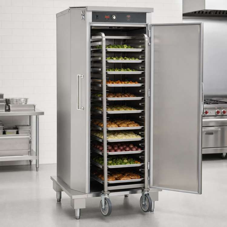 Product image #3 for FWE Combi Companion Stationary 1-Section Heated Holding Cabinet for Full-Size Roll-In Racks