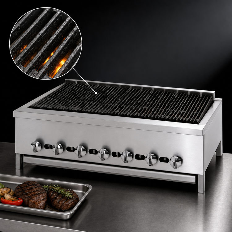Product image #3 for Jade Range Supreme JB-42 42-Inch Gas Countertop Charbroiler with Cast Iron Radiants
