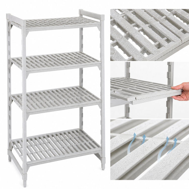 Product image #4 for Cambro Camshelving® Premium Stationary 4-Shelf Vented Starter Unit