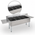 Thumbnail image #3 for Eagle Group Four-Compartment Utility Sink with Double Drainboards, 108-1/4 Inch Wide, 430 Stainless Steel