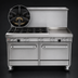 Thumbnail image #3 for Southbend Ultimate 60-Inch Gas Restaurant Range with 4 Open Burners, 36-Inch Griddle, and 2 Standard Ovens