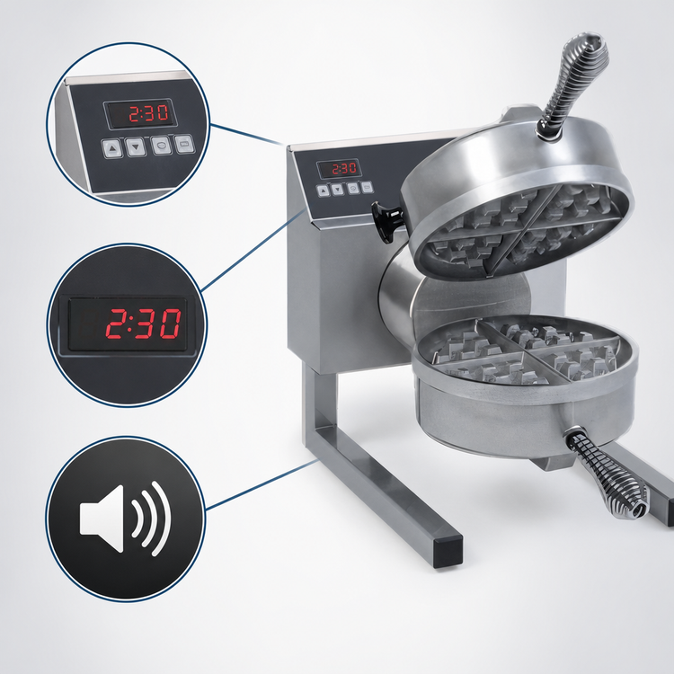 Product image #3 for Silverstone Single Belgian Countertop Waffle Baker with Digital Programmable Controls