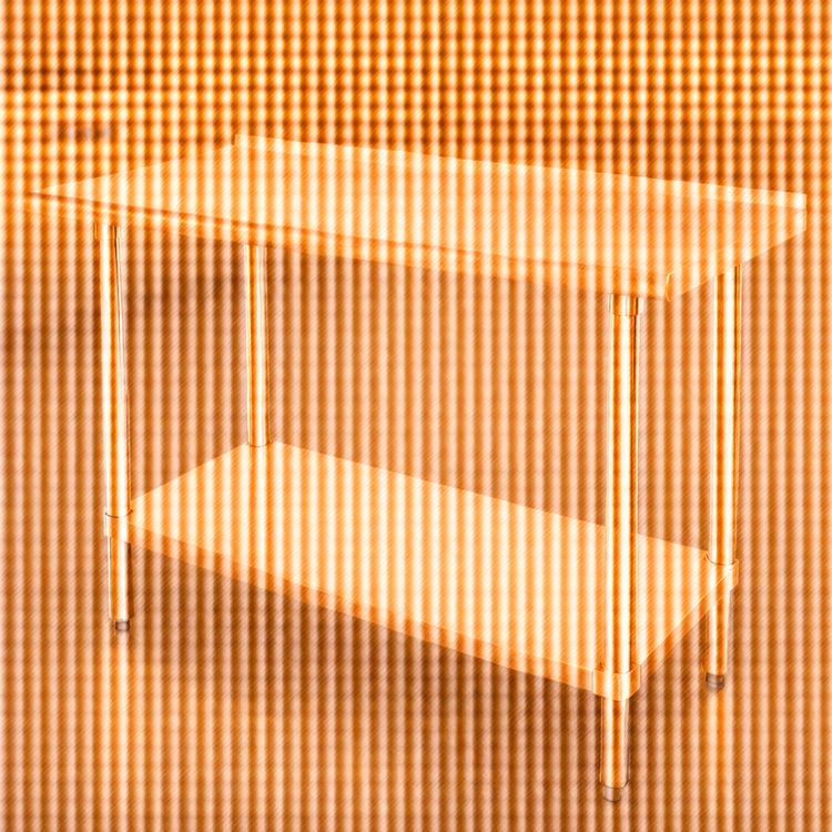 Product image #3 for Advance Tabco FMS-305 60" x 30" Stainless Steel Work Table with Adjustable Undershelf and 1-1/2" Rear Backsplash