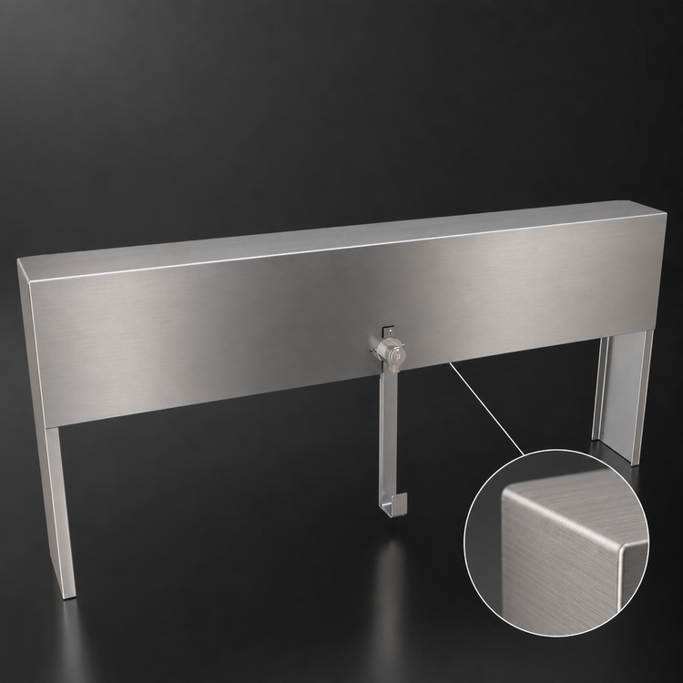 Product image #3 for Glastender SSRC-25 Single 25-Inch Stainless Steel Speed Rail Locking Cover