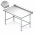 Thumbnail image #3 for Sapphire Manufacturing 60-Inch x 24-Inch 18-Gauge 400 Series Stainless Steel Work Table with 5-Inch Backsplash and Galvanized Base