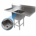 Thumbnail image #3 for John Boos Pro-Bowl 1-Compartment Sink with Left and Right Drainboards, 83-1/4 Inch Wide, 14-Gauge Stainless Steel