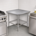 Thumbnail image #3 for John Boos Stallion 30-Inch x 30-Inch Corner Work Table with 16 Gauge 300 Series Stainless Steel Flat Top