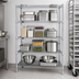 Thumbnail image #3 for Redi-Pak 4-Tier Stationary Wire Shelving Unit, 48-Inch W x 24-Inch D x 74-Inch H, Zinc Finish