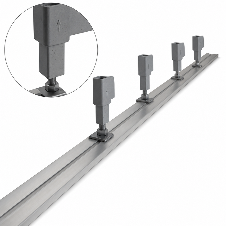 Product image #3 for Cambro Camshelving Premium Series High Density 12-Foot Track Kit for 4 Mobile Units