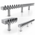 Thumbnail image #3 for Krowne Double T-Head 30-Faucet Glycol-Cooled Beer Tower, 90-Inch Box, Brushed Stainless Steel