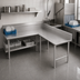 Thumbnail image #3 for John Boos Pro-Bowl L-Shaped Island Clean Dishtable, 60