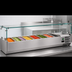 Thumbnail image #3 for Omcan 79-Inch Countertop Refrigerated Topping Rail with Glass Sneeze Guard, 9 x 1/3 GN Pan Capacity