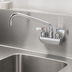 Thumbnail image #3 for Krowne Royal Series Splash-Mounted Commercial Faucet with 10-Inch Swing Spout, 4-Inch Centers, and Ceramic Valves