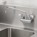 Thumbnail image #3 for Krowne Royal Series 14-410L Commercial Backsplash-Mount Faucet, 10-Inch Swing Spout, 4-Inch Centers, Ceramic Valves Case of 12