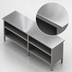 Thumbnail image #3 for John Boos Open Front Stainless Steel Work Table with Cabinet Base, 120 x 24 Inches, 16-Gauge Flat Top