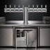 Thumbnail image #3 for Metropolis T-Style 10-Faucet Countertop Glycol-Cooled Draft Beer Tower, 34 Inch Wide, Polished Stainless Steel