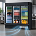 Thumbnail image #3 for Turbo Air Super Deluxe 3-Section Self-Contained Glass Door Merchandiser Refrigerator, 68.4 Cu. Ft., Bottom Mount, R290