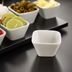 Thumbnail image #3 for American Metalcraft Square Porcelain Sauce Cup - 4 oz., 3 Inch x 2 Inch High