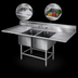 Thumbnail image #3 for Eagle Spec-Master 96-Inch Two-Compartment Stainless Steel Sink with Left & Right 30-Inch Drainboards