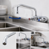 Thumbnail image #3 for T&S Brass 4-Inch Wall-Mount Workboard Mixing Faucet with 6-Inch Swing Nozzle, Cerama Cartridges, Master Pack of 6