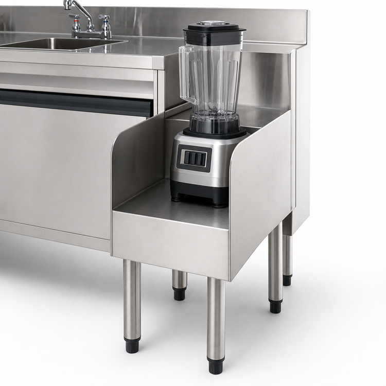 Product image #3 for Eagle Group 2200 Series Underbar Single Step-Down Blender Station Add-On Unit, 12" W x 23-1/2" D
