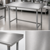 Thumbnail image #3 for Advance Tabco 72-Inch x 36-Inch 16 Gauge 430 Stainless Steel Work Table with 1-1/2-Inch Rear Up-Turn