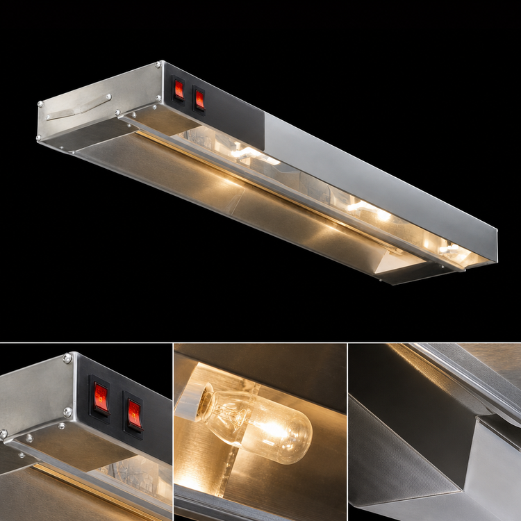 Product image #3 for Eagle RedHots 108-Inch Single Lighted High-Watt Rod-Type Strip Heat Lamp, 208V