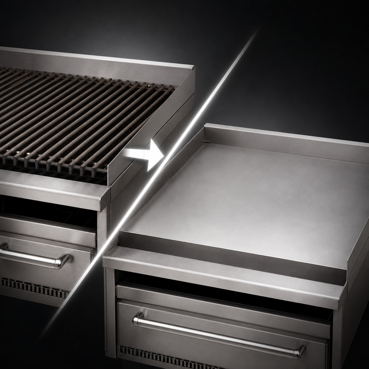 Product image #3 for Magikitch'n MagiGriddle 60-Inch Charbroiler-to-Griddle Conversion Accessory, Left or Right