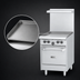 Thumbnail image #3 for Garland U Series 24-Inch Gas Restaurant Range with 24-Inch Griddle and Space Saver Oven
