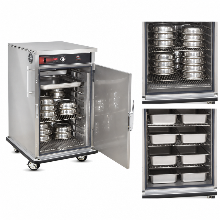 Product image #3 for FWE Ultra-Universal Mobile Electric Heated Banquet Cabinet, Single Door, Stainless Steel