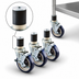 Thumbnail image #3 for Krowne Economy Series 5-Inch Swivel Stem Work Table Caster Set with Brake, 200 lb Capacity