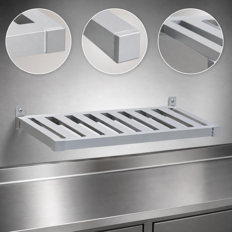 Product image #4 for New Age Adjust-A-Shelf T-Bar Wall-Mounted Aluminum Shelf, 42 Inches x 24 Inches