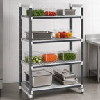 Thumbnail image #3 for Cambro Camshelving® Elements EXU244864VS4480 4-Tier Stationary Starter Shelving Unit, 24"D x 48"W x 64"H, 3 Vented/1 Solid Shelves, Gray