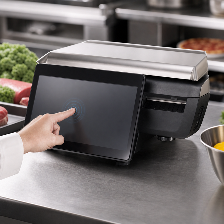 Product image #3 for Hobart Weigh/Wrap GTIP-DB Weigh-Wrap Portion Control Food Scale with Printer and 11.6-Inch Operator Display