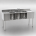 Thumbnail image #3 for Eagle 1800 Series Three-Compartment Underbar Sink Unit with Left and Right Drainboards, 72-Inch x 20-Inch