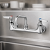 Thumbnail image #3 for T&S Brass Wall-Mounted Swivel Pantry Mixing Faucet with 6-Inch Swing Nozzle, 8-Inch Centers