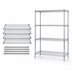Thumbnail image #3 for Quantum 72 Inch Wide Chrome-Plated Wire Shelving Starter Kit with 4 Shelves, 54 Inch High