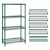 Thumbnail image #3 for Quantum 42-Inch W x 18-Inch D x 86-Inch H Wire Shelving Starter Kit, Green Epoxy, Stationary, 4-Shelf