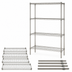 Thumbnail image #3 for Quantum 48 Inch W x 12 Inch D x 74 Inch H 4-Shelf Wire Shelving Starter Kit, Stationary, 304 Stainless Steel