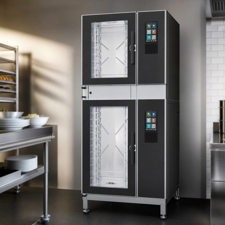 Product image #3 for Blodgett INVOQ Double Stacked Electric Boiler Combi Oven Steamer
