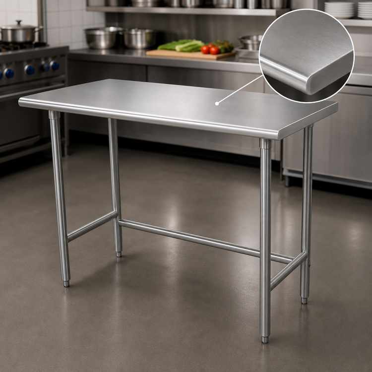 Product image #3 for Advance Tabco Special Value Series 72 Inch x 30 Inch 16 Gauge 304 Stainless Steel Flat Top Work Table