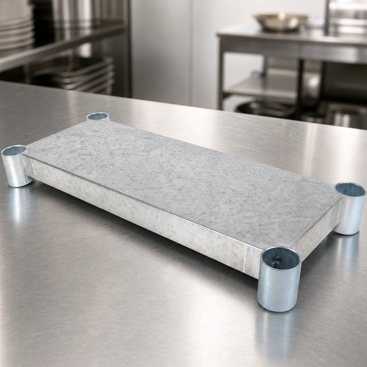 Product image #3 for BK Resources Galvanized Steel Undershelf for 96" x 36" Worktables