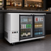 Thumbnail image #3 for Atosa Two-Section Shallow-Depth Back Bar Cooler with 2 Locking Glass Doors, 48 Inch, Stainless Steel
