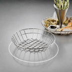 Thumbnail image #3 for American Metalcraft WISS8 Round Stainless Steel Wire Serving Basket, 8-Inch Diameter x 2-Inch Height Case of 24