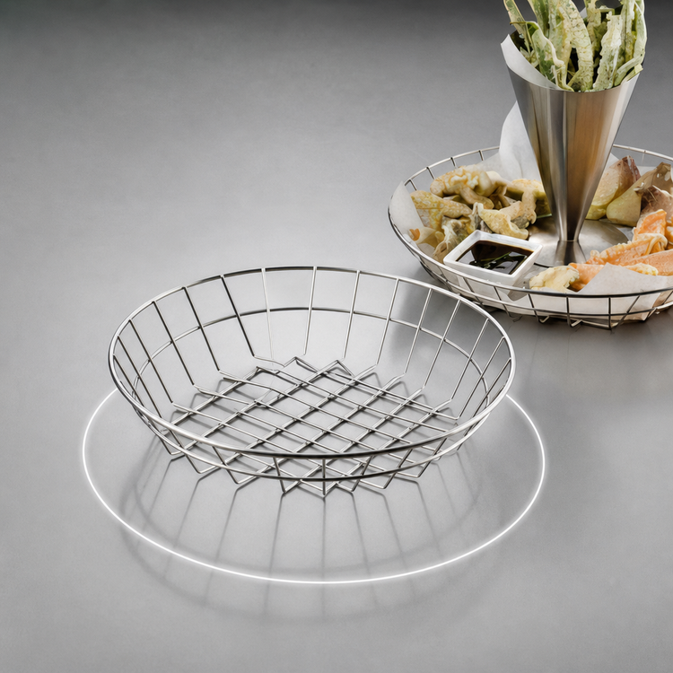 Product image #3 for American Metalcraft 8-Inch Round Stainless Steel Wire Serving Basket