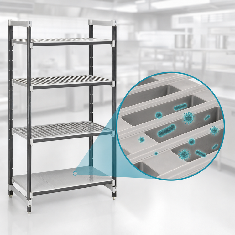 Product image #3 for Camshelving Elements XTRA 4-Shelf Stationary Starter Polymer Shelving Unit, 24" x 36" x 84"